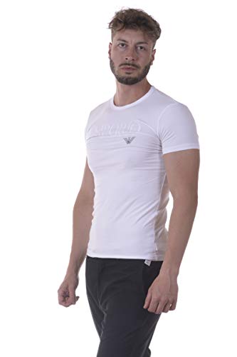 Emporio Armani CC716 111035_00010 Camiseta Interior, Blanco (White), Small (Tamaño del Fabricante:S) (Pack de 2) para Hombre
