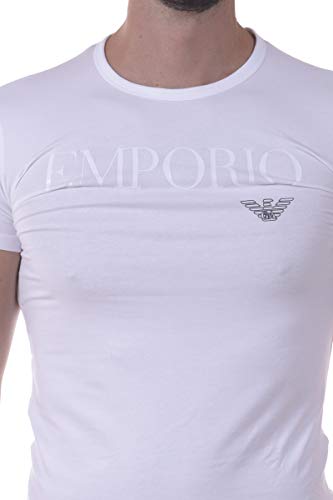 Emporio Armani CC716 111035_00010 Camiseta Interior, Blanco (White), Small (Tamaño del Fabricante:S) (Pack de 2) para Hombre