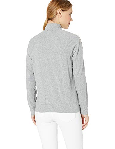 Emporio Armani Women Visibilidad Sparkle Logotipo Chaqueta con Cremallera Completa, Gris Gris XS - Tamaño 6