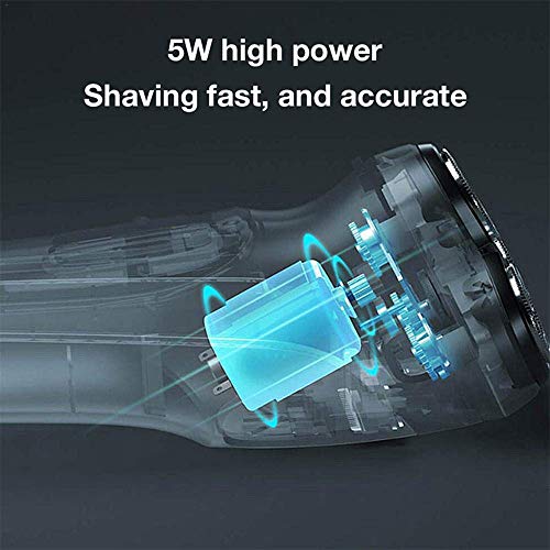 Enchen Blackstone Men Shaver, 3D 5W Recargable Inteligente Cortadora de Afeitado de Barba Antitarjeta eléctrica (Negro)