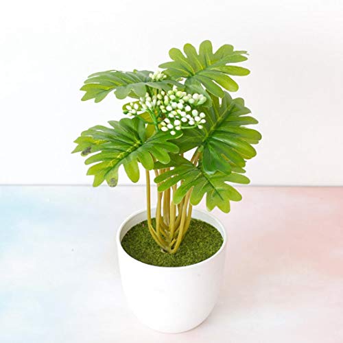 Enticerowts Flor, 1 Pieza de Planta Artificial de Hoja de Monstera en Miniatura de Colores Vivos para decoración de Mesa de Fiesta de Boda