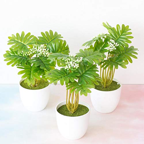 Enticerowts Flor, 1 Pieza de Planta Artificial de Hoja de Monstera en Miniatura de Colores Vivos para decoración de Mesa de Fiesta de Boda