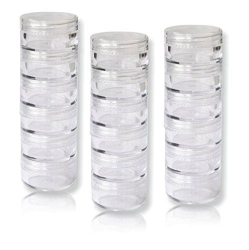 Envases para Cosmetica,Worsendy Contenedor de Cosméticos,Contenedor de Cosméticos Bote Tarro de Viaje Set con Tapa para Almacenaje de Maquillaje Cremas Muestras,5g/10g/15g/20g Gramos (Transparent,5g)