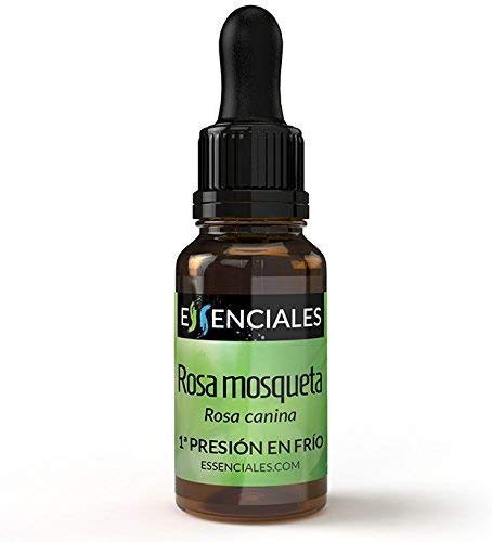 Essenciales - Aceite Vegetal de Rosa de Mosqueta, 100% Puro, 30 ml | Aceite Vegetal Rosa Canina, 1ª Presión Frío