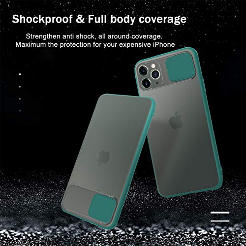 ESTPEAK Funda para iPhone 11, [Protección de la cámara] [con 360 Anillo iman] Protector de la Lente de la cámara Deslizante Bordes Suaves translúcidos Mate a Prueba de Golpes para la Funda