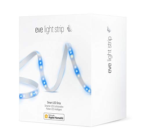 Eve Light Strip - Tira de luz LED inteligente, luz blanca de espectro completo y a color, 1800 lúmenes, no necesita centralita (Apple HomeKit)