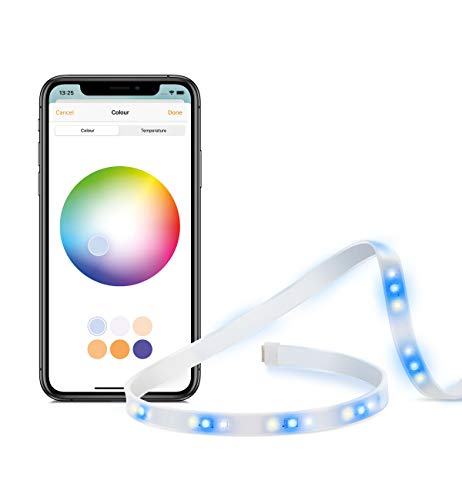 Eve Light Strip - Tira de luz LED inteligente, luz blanca de espectro completo y a color, 1800 lúmenes, no necesita centralita (Apple HomeKit)