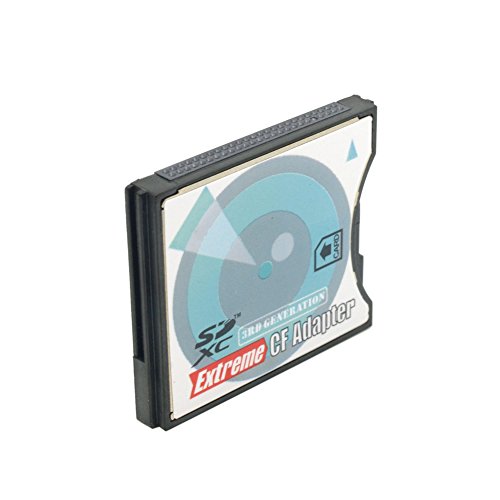 Extreme Compact Flash tipo II adaptador de tarjeta de memoria (Compatible con SDHC MMC SDHC SDXC) para Canon EOS 40d, 50d, 5d, 5D2, 350d, 400d; Sony A300, A700, A850, A900; Nikon D300, D70 Cámara