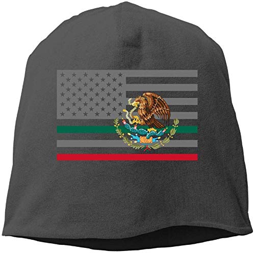 Fashion New Warm Unisex Mens Womens American Mexico Flag Hats Beanie Cuff Skating Toboggan Wool Warm Skull Caps