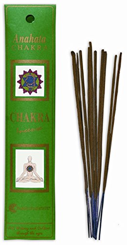 Fiore D 'Oriente Anahata 4th Chakra Incienso en Verde Embalaje, bambú, Multicolor, Pack de 8