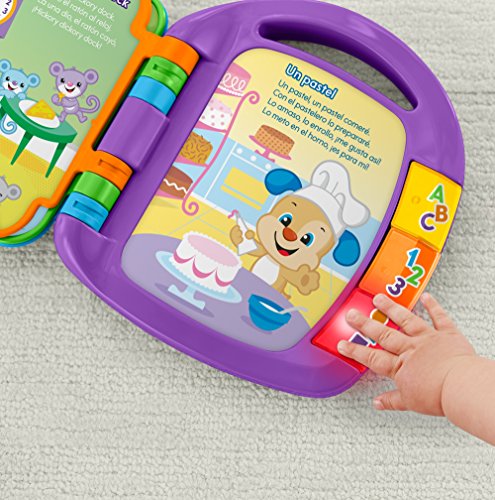 Fisher-Price - Ríe y Aprende - Libro interactivo de aprendizaje - juguetes educativos - (Mattel FRC69)