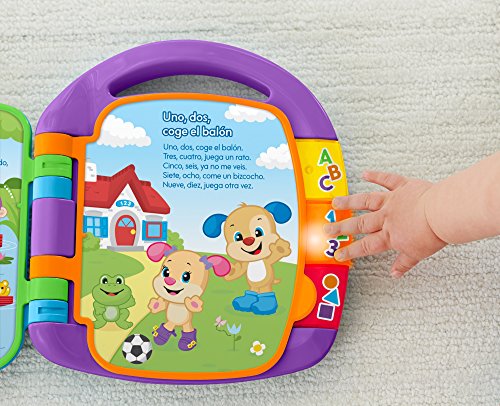 Fisher-Price - Ríe y Aprende - Libro interactivo de aprendizaje - juguetes educativos - (Mattel FRC69)