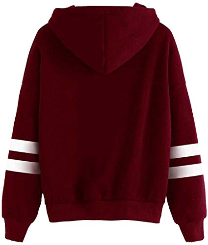 FLYCHEN Mujer Sudaderas con Capucha Amigo Sudadera Friends Amigo Programa de televisión Suéter con Capucha Divertido Tops Ropa (Rojo Sofá 656, M)