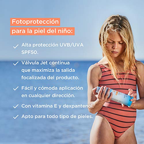 Fotoprotector ISDIN Pediatrics Lotion Spray SPF 50 - Protector solar corporal para niños, Hidratante, muy ligero y de absorción inmediata para la piel del niño, 250 ml