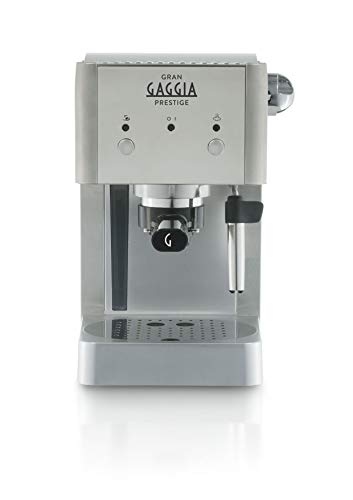 Gaggia Prestige - Cafetera individual, color plateado