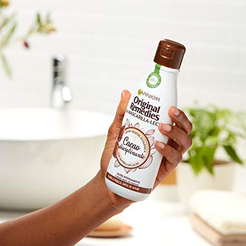 Garnier Original Remedies La Mascarilla Leche Cacao disciplinante para pelo rebelde o difícil de alisar - Paquete de 3 x 250 ml (Total: 750 ml)