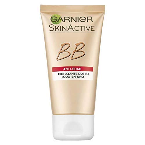 Garnier Skin Active - BB Cream, Crema Hidratante Anti Edad Todo en 1, Pieles Maduras, Tono Medio, 50 ml