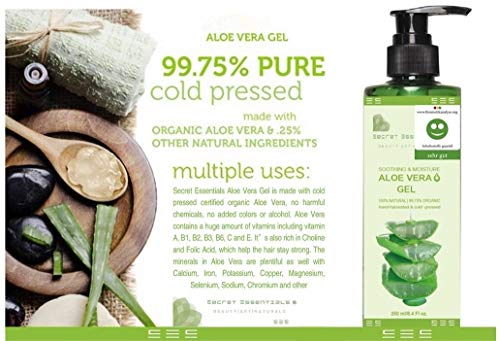 Gel de aloe vera, 100% orgánico para piel, cabello y cuerpo, 250 ml, de alta calidad, aloe Plus de Secret Essentials