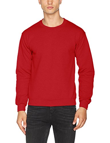 Gildan 50/50 Adult Crewneck Sweat Sudadera, Rojo (Cherry Red Cherry Red), Medium para Hombre