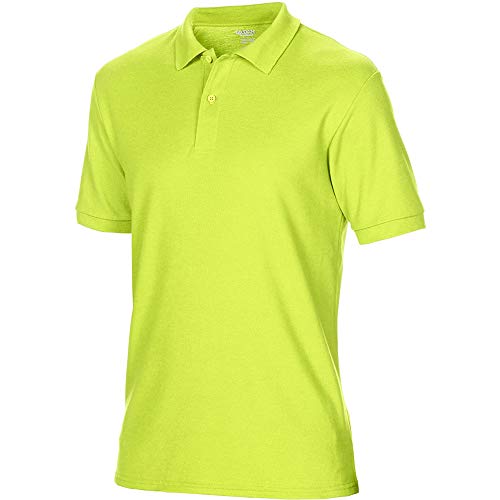 Gildan - Polo de Manga Corta de Deporte Doble Pique para Caballero/Hombre de Primera Calidad Modelo Performance - Verano/Vacaciones (Mediana (M)) (Verde irlandés)