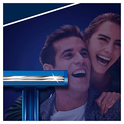 Gillette BlueII Maquinillas desechables para hombre, dos hojas de afeitar, cabezal fijo - Pack de 15+5