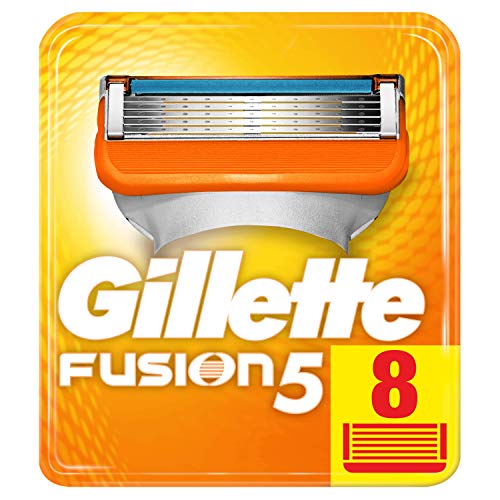 Gillette Fusion5 Maquinilla De Afeitar, 8 Recambios, Paquete Apto Para El Buzón De Correos, 5 Hojas Antifricción, Para Un Afeitado Imperceptible