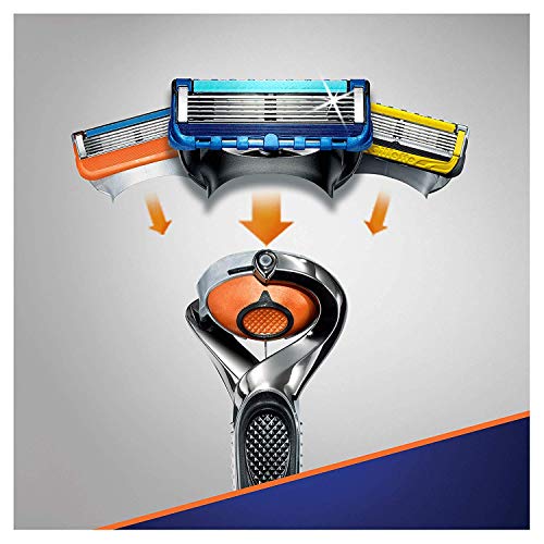 Gillette Fusion5 ProGlide - Cuchillas de Afeitar, Paquete Apto para el Buzón de Correos, Tecnología FlexBall que se Adapta a los Contornos, 14 Recambios