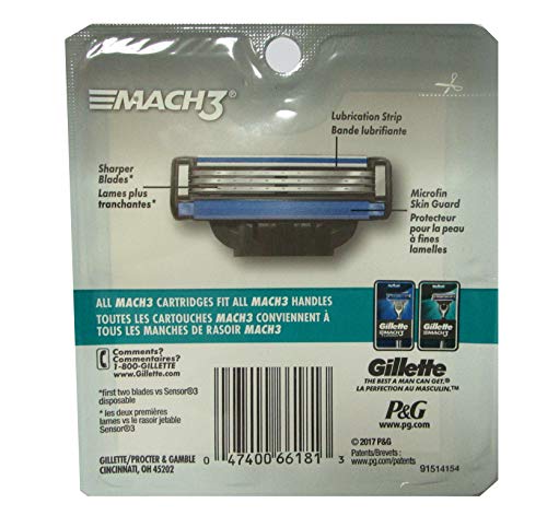 Gillette mach-3 Cartridge – Pack de 4