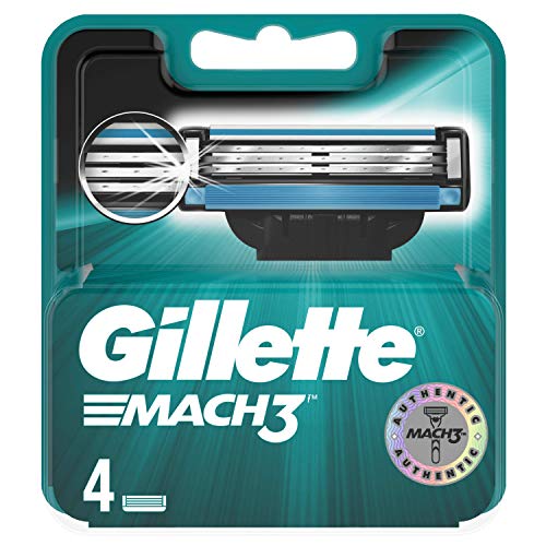 Gillette Mach3 - Cuchillas de recambio para maquinilla de afeitar - 4 Unidades