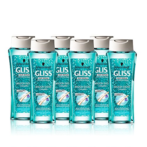 Gliss - Champú Million Gloss - 250ml (pack de 6) Total: 1500ml