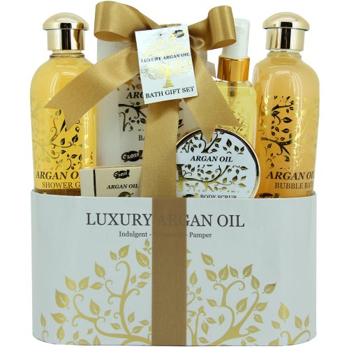 Gloss - caja de baño, caja de regalo para mujeres - Cesta de Baño Regalo - Argan Oil