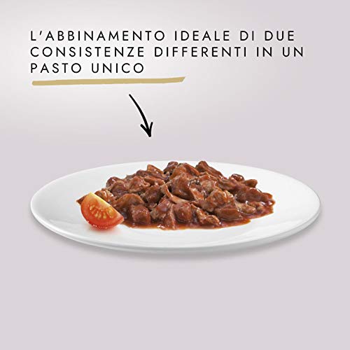 Gourmet Gold Alimento para el Gato Doble Piacere con Manzo Y Pollo, 85 g – Pack de 24 Unidades