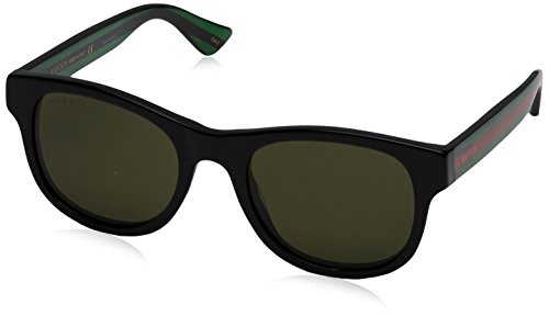 Gucci 0003S_002 (52 mm) gafas de sol, Black, 52 para Hombre