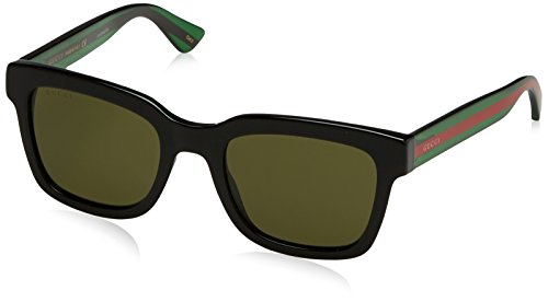 Gucci GG0001S, Gafas de Sol para Hombre, Negro (Verde), 52