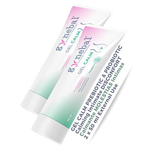 GYNEBAL CALM Gel Intimo Mujer Hidratante Vaginal Externo Prebiotico y Probiotico 2 x 50 ml CALMA MOLESTIAS INTIMAS COMO PICOR ARDOR SEQUEDAD ATROFIA producidas por cambios hormonales e infecciones