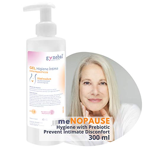 GYNEBAL Gel Higiene Intima Con Prebioticos y PH 8 específico Edad Madura, Menopausia y Perimenopausia 300 ml - Ayuda a Prevenir las Infecciones Recurrentes y Mantiene la Flora Vaginal - Farmaceutico