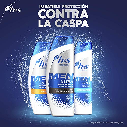 Head & Shoulders Men Ultra Prevención Caída Champú Anticaspa 300 ml, Fórmula Anticaída Con Cafeína Para Un Pelo Más Fuerte