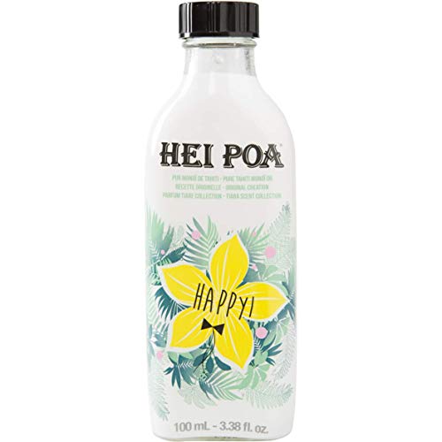 Hei Poa, Aceite corporal (Monoï Puro de Tahití, Perfume Happy) - 100 ml.