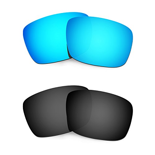 HKUCO Mens Replacement Lenses For Oakley Fuel Cell Sunglasses Blue/Black Polarized