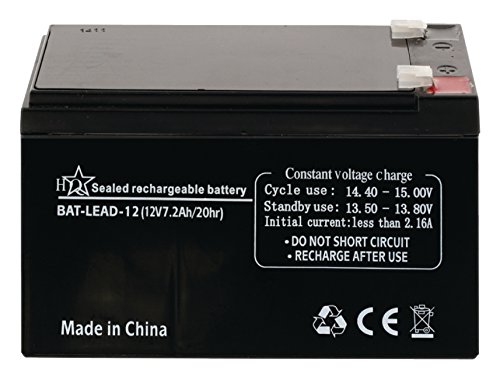 HQ BAT-LEAD-12  - Batería/Pila recargable, Universal, Plomo-ácido, Negro, 10.5 x 16 x 7 cm