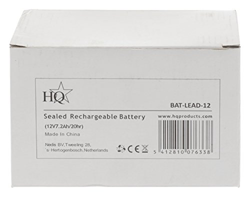 HQ BAT-LEAD-12  - Batería/Pila recargable, Universal, Plomo-ácido, Negro, 10.5 x 16 x 7 cm