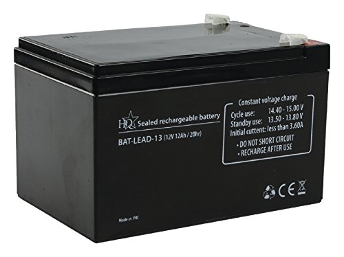 HQ BAT-LEAD-13 batería recargable - Batería/Pila recargable (Universal, Plomo-ácido, Negro, 105 x 160 x 108 mm)