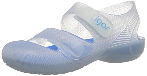 IGOR Bondi, Sandalias con Correa de Tobillo Unisex Niños, Blanco (Tr. White / Plantilla Turquesa), 22 EU