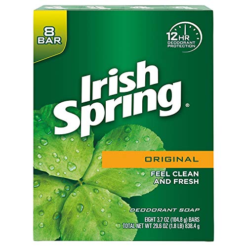 Irish Spring Soap Deodorant Original 8 BAR X 113G VALUE PACK