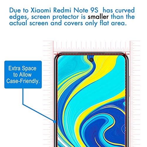 ivoler 4 Unidades Protector de Pantalla para Xiaomi Redmi Note 9S / Xiaomi Redmi Note 9 Pro, Cristal Vidrio Templado Premium para Xiaomi Redmi Note 9S / Xiaomi Redmi Note 9 Pro