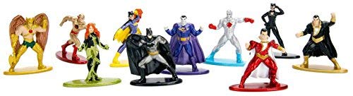 Jada DC Nano Metalfigs Batman, Bizarro, Batgirl, Flash, Catwoman Poisin Ivy, Hawkman, Adam Negro, Shazam, Capitán Átom