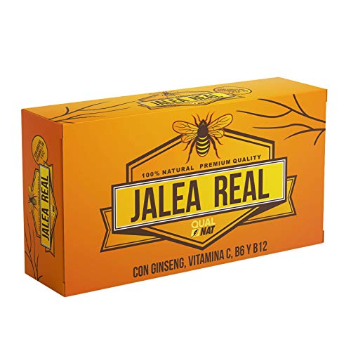 Jalea Real con Ginseng Rojo | Vitamina C | Vitaminas B6 y B12 | Aporta Energía y Vitalidad | Aporta Energía y Vitalidad | Refuerza tus defensas (20 AMPOLLAS)