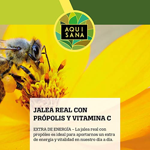 Jalea real con propóleo para mayor energía y vitalidad – Jalea con própolis y vitamina C – 60 ampollas (PACK 2 UND)