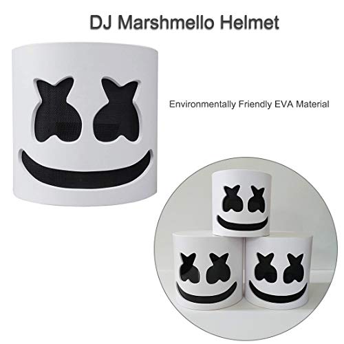 Jestool DJ Máscara, DJ Disfraz Máscara Halloween Disfraz Cabeza Llena Casco Cosplay Traje Bar Festival Música Props Novedad para Niños y Adultos, EVA Resina