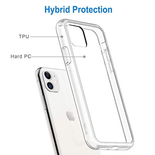 JETech Funda Compatible iPhone 11 (2019) 6,1", Carcasa Anti-Choques y Anti- Arañazos (HD Clara)